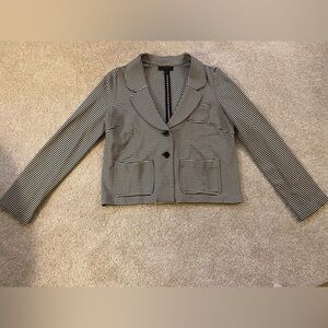 Classiques Entier Black and Cream Striped Blazer